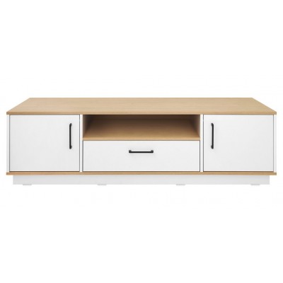 TV komoda SANTIAGO-05 (Dab Biszkoptowy/Balta) 160 cm